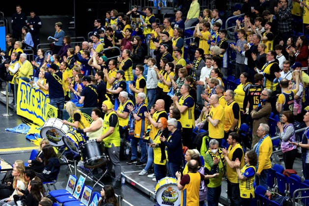 DEU, easyCredit BBL, ALBA vs. Rostock Seawolves, 20.03.2026, Uber-Arena, Berlin, DEU, easyCredit BBL, ALBA vs. Rostock Seawolves, im Bild ALBA-Fans, Fanblock,
