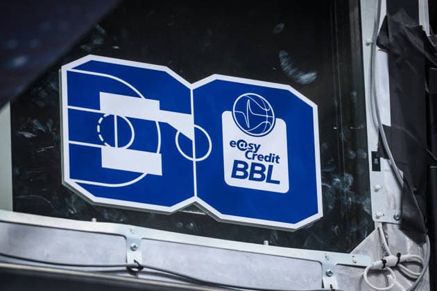 Logo - 60 Jahre BBL GER, MHP Riesen Ludwigsburg vs. Skyliners Frankfurt, Basketball Bundesliga, easycredit BBL, 25. Spieltag, Spielzeit 2025 2026, 20.03.2026 GER, MHP Riesen Ludwigsburg vs. Skyliners Frankfurt, Basketball Bundesliga, easycredit BBL, 25. Spieltag, Spielzeit 2025 2026, 20.03.2026 Ludwigsburg Copyright: xSandyxDinkelackerx EP_SDR