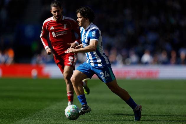 Ferdi Kadioglu of Brighton and Hove Albion on the ball Brighton and Hove Albion v Liverpool, Premier League, Football, American Express Community Stadium, Brighton, UK - 21 Mar 2026Brighton American Express Community Stadi United Kingdom EDITORIAL USE ONLY No use with unauthorised audio, video, data, fixture lists, club league logos or live services. Online in-match use limited to 120 images, no video emulation. No use in betting, games or single club league player publications. Copyright: xWillxCooper Shutterstockx 16783233ac