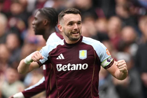 John McGinn of Aston Villa scores a goal and celebrates 1-0. Aston Villa v West Ham United, Premier League, Football, Villa Park, Birmingham, UK - 22 Mar 2026Birmingham Villa Park United Kingdom EDITORIAL USE ONLY No use with unauthorised audio, video, data, fixture lists, club league logos or live services. Online in-match use limited to 120 images, no video emulation. No use in betting, games or single club league player publications. Copyright: xRyanxBrowne Shutterstockx 16783328bh