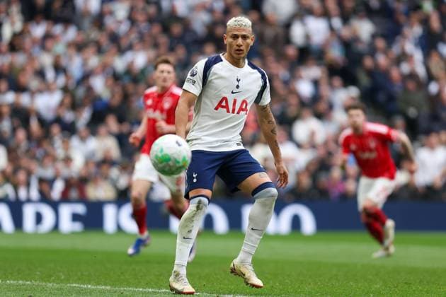 Richarlison of Tottenham Hotspur looks on Tottenham Hotspur v Nottingham Forest, Football, Premier League, Tottenham Hotspur Stadium, London, UK - 22 03 2026 EDITORIAL USE ONLY No use with unauthorised audio, video, data, fixture lists (outside the EU), club league logos or live services. Online in-match use limited to 45 images (+15 in extra time). No use to emulate moving images. No use in betting, games or Copyright: xAnthonyxHanc Shutterstockx 16785849ak