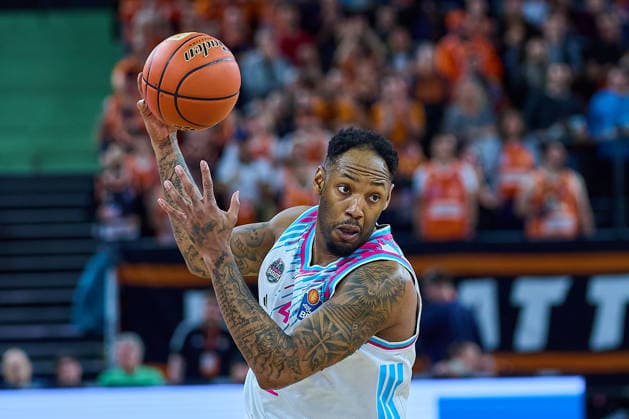 Jeff Garret Jr. (Telecom Baskets Bonn, 04) GER, ratiopharm ulm vs. Telekom Baskets Bonn, Basketball, 25. Spieltag, EasyCredit BBL, Spielzeit 2025 2026, 23.03.2026 GER, ratiopharm ulm vs. Telekom Baskets Bonn, Basketball, 25. Spieltag, EasyCredit BBL, Spielzeit 2025 2026, 23.03.2026 Neu-Ulm Copyright: xEibner-Pressefoto GeraldxOelze-dexStoppanyx EP_ODS
