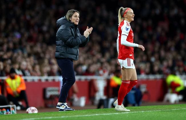 Chelsea Women Manager Sonia Bompastor. Arsenal Women v Chelsea Women, UEFA Women s Champions League, Quarter Final, First Leg, Football, Emirates Stadium, London, UK - 24 Mar 2026London Emirates Stadium United Kingdom EDITORIAL USE ONLY No use with unauthorised audio, video, data, fixture lists, club league logos or live services. Online in-match use limited to 120 images, no video emulation. No use in betting, games or single club league player publications. Copyright: xJamesxMarsh Shutterstockx 16787096ap