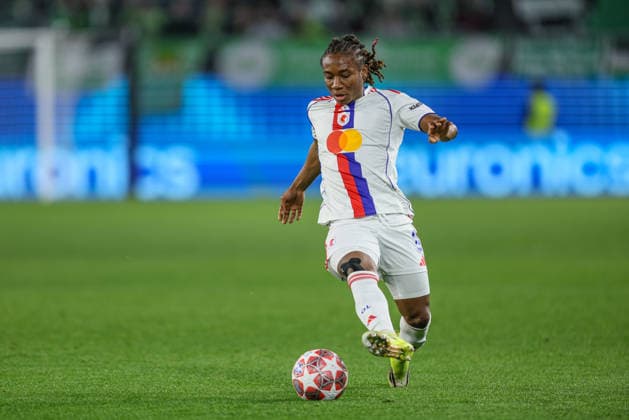 GER, Wolfsburg, VfL Wolfsburg vs Olympique Lyon, Women s Champions League, Fussball, UEFA, Spielzeit 2025 2026, AOK Arena, Viertelfinale, Hinspiel im Bild: Melchie Dumornay (Olympique Lyon Frauen 6) DFB DFL REGULATIONS PROHIBIT ANY USE OF PHOTOGRAPHS AS IMAGE SEQUENCES AND OR QUASI-VIDEO, 24.03.2026 Copyright: HMBxMedia HendrikxHamelau