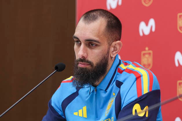 March 25, 2026, Las Rozas, Madrid, Spain: Borja Iglesias attends a press conference, PK, Pressekonferenz due to the sponsorship agreement between the Spain national soccer team and Movistar ahead of the International Friendly, Länderspiel, Nationalmannschaft match against Serbia, at Ciudad del Futbol on March 25, 2026, in Las Rozas, Madrid, Spain. Press Conference - Spain national team, Nationalteam - ZUMAa181 20260325_zaa_a181_032 Copyright: xIrinaxR.xHipolitox