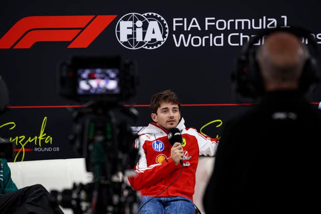 F1 - JAPANESE GRAND PRIX 2026 LECLERC Charles (mco), Scuderia Ferrari SF-26, portrait press conference, PK, Pressekonferenz during the Formula 1 Japanese Grand Prix 2026, 3rd round of the 2026 Formula One World Championship, WM, Weltmeisterschaft from March 27 to 29, 2026 on the Suzuka Circuit, in Suzuka, Japan - SuzukaJapan Copyright: xXavixBonillax