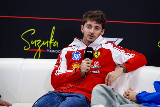 F1 - JAPANESE GRAND PRIX 2026 LECLERC Charles (mco), Scuderia Ferrari SF-26, portrait press conference, PK, Pressekonferenz during the Formula 1 Japanese Grand Prix 2026, 3rd round of the 2026 Formula One World Championship, WM, Weltmeisterschaft from March 27 to 29, 2026 on the Suzuka Circuit, in Suzuka, Japan - SuzukaJapan Copyright: xXavixBonillax