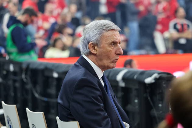 Svetislav Pesic (FC Bayern Basketball, Chef-Trainer), GER, FC Bayern Basketball vs. LDLC ASVEL Villeurbanne, Basketball, Euroleague, 34. Spieltag, Saison 2025 2026, 26.03.2026, GER, FC Bayern Basketball vs. LDLC ASVEL Villeurbanne, Basketball, Euroleague, 34. Spieltag, Saison 2025 2026, 26.03.2026 Muenchen Copyright: xEibner-Pressefoto JennixMaulx EP_JML