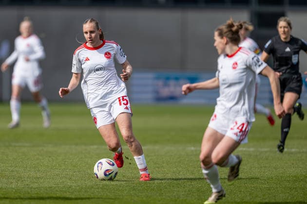 Papai Emoeke (1. FC Nuernberg, 15) GER, FC Bayern Muenchen Frauen vs. 1. FC Nuernberg, Fussball, Google Pixel Frauen-Bundesliga, 22. Spieltag, Saison 2025 2026, 28.03.2026. (DFL DFB REGULATIONS PROHIBIT ANY USE OF PHOTOGRAPHS as IMAGE SEQUENCES and or QUASI-VIDEO). GER, FC Bayern Muenchen Frauen vs. 1. FC Nuernberg, Fussball, Google Pixel Frauen-Bundesliga, 22. Spieltag, Saison 2025 2026, 28.03.2026. Muenchen Copyright: xEibner-Pressefoto HeikexFeinerx EP_HFR