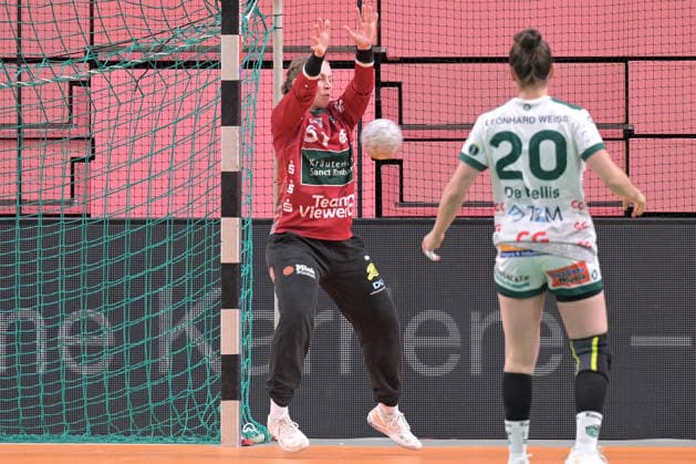 Celina Meißner (FrischAuf Goeppingen, 61) im Tor TusSies Metzingen vs. FrischAuf Goeppingen , Handball, Alsco HBF, 21.Ligaspieltag, Saison 2025 2026, 28.03.2026 TusSies Metzingen vs. FrischAuf Goeppingen , Handball, Alsco HBF, 21.Ligaspieltag, Saison 2025 2026, 28.03.2026 Tuebingen Copyright: xEibner-Pressefoto TobiasxBaurx EP_TBR