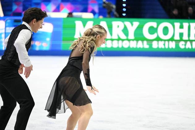 ISU Figure skating, Eiskunstlauf World Championships 2026 in Prague, Czech Republic - 28 Mar 2026 Emilea Zingas (R) and Vadym Kolesnik of the United States perform during the Ice Dance Free Dance competition at the ISU Figure Skating World Championships 2026 at the O2 Arena. ISU Figure Skating World Championships 2026 takes place from 24th to 29th of March in Prague, Czech Republic. Prague Czech Republic Copyright: xTomasxTkacikx xSOPAxImagesx 20260328-isu-dance-19