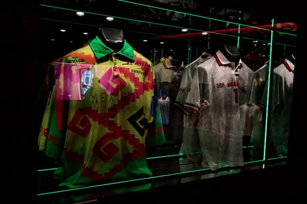 March 28, 2026, Mexico City, Cdmx, Mexico: The Yancuic Museum, located in the Iztapalapa district of Mexico City, is hosting the Epic Album exhibition, which brings together historical artifacts from the Mexican men s and women s national teams, as well as from Portugal and Croatia. The exhibition includes trophies, soccer cleats, balls, and other items. The entire exhibition opened prior to the match between Mexico and Portugal at the newly reopened Banorte Stadium in the south of the city. The event was inaugurated by FIFA President GIAN INFANTINO, Mexico City Mayor CLARA BRUGADA, Televisa owner EMILIO AZCARRAGA, Mexican Football Federation (FEMEXFUT) President MIKEL ARRIOLA, players from the Mexican Women s national team, Nationalteam that participated in the 1971 World Cup, and other attendees. Mexico City Mexico - ZUMAp204 20260328_zip_p204_065 Copyright: xJosuexPerezx