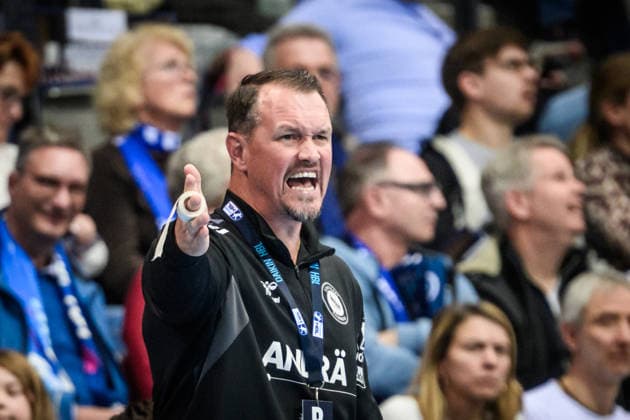 Misha Kaufmann (TVB Stuttgart, Trainer) - Schrei GER, TVB Stuttgart - TBV Lemgo Lippe, DAIKIN HBL, Handball, Bundesliga, 26. Spieltag, Spielzeit 2025 2026, 29.03.2026 GER, TVB Stuttgart - TBV Lemgo Lippe, DAIKIN HBL, Handball, Bundesliga, 26. Spieltag, Spielzeit 2025 2026, 29.03.2026 Stuttgart Copyright: xSandyxDinkelackerx EP_SDR