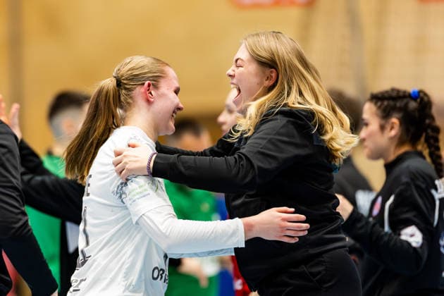 29.03.2026, GER, Handball, Frauen, Saison 2025 2026, EHF European League, Viertelfinale, Thueringer HC - Nykobing Falster Handbold Laura Kuske (Thueringer HC,11), Lotta Heider (Thueringer HC,7) 99947 Bad Langensalza Salza Halle Sporthalle Mehrz Thüringen Deutschland