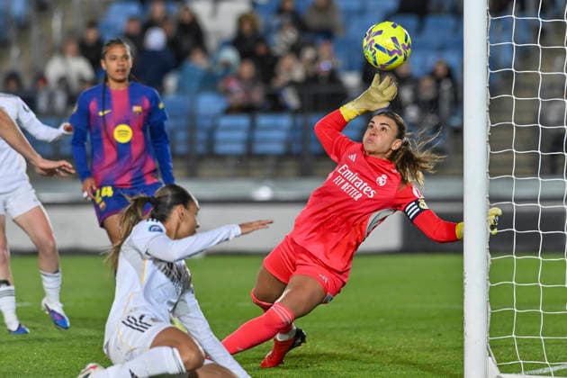March 30, 2026, Madrid, Madrid, Spain: MARIA ISABEL RODRIGUEZ (MISA) of Real Madrid Femenino CF concedes the third goal during the Spanish Women League, Liga F, football match played between REAL MADRID 0 Vs FC Barcelona, Barca 3 at Alfredo Di Stefano stadium on march 29, 2026, in Valdebebas, Madrid, Spain. Madrid Spain - ZUMAc312 20260330_zsp_c312_089 Copyright: xOscarxManuelxSanchezx