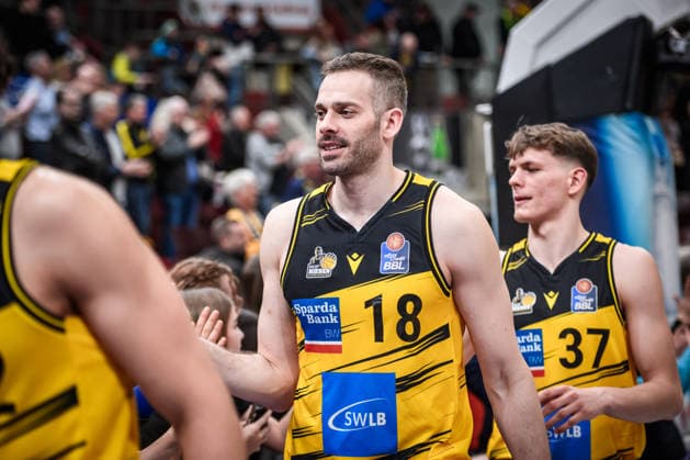 Jonas Wohlfarth-Bottermann (MHP RIESEN Ludwigsburg, 18) GER, MHP Riesen Ludwigsburg vs. Niners Chemnitz, Basketball Bundesliga, easycredit BBL, 27. Spieltag, Spielzeit 2025 2026, 01.04.2026 GER, MHP Riesen Ludwigsburg vs. Niners Chemnitz, Basketball Bundesliga, easycredit BBL, 27. Spieltag, Spielzeit 2025 2026, 01.04.2026 Ludwigsburg Copyright: xSandyxDinkelackerx EP_SDR