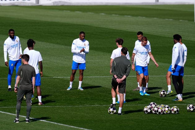 April 6, 2026, Madrid, Madrid, Spain: David Alaba during the training day of Real Madrid ahead the UEFA Champions League 2025 26, Quarter-finals First Leg, football match against FC Bayern Munich at Ciudad Deportiva Real Madrid on April 06, 2026, in Valdebebas, Madrid, Spain. Real Madrid Training And press conference, PK, Pressekonferenz - Uefa Champions League 2025 26 Quarter-Finals First Leg - ZUMAa181 20260406_zaa_a181_031 Copyright: xDennisxAgyemanx