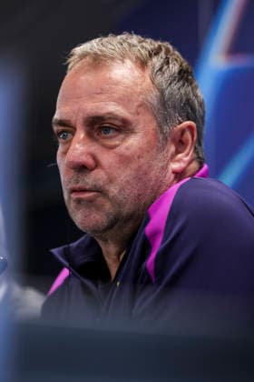 April 7, 2026, Sant Joan Despi, Barcelona, SPAIN: Hansi Flick, head coach of FC Barcelona, Barca attends his press conference, PK, Pressekonferenz during the training day of FC Barcelona ahead the UEFA Champions League 2025 26, Quarter-finals First Leg, football match against Atletico de Madrid at Ciudad Esportiva Joan Gamper on April 07, 2026 in Sant Joan Despi, Barcelona, Spain. FC Barcelona Training And Press Conference - Uefa Champions League 2025 26 Quarter-Finals First Leg - ZUMAa181 20260407_zaa_a181_063 Copyright: xJavierxBorregox