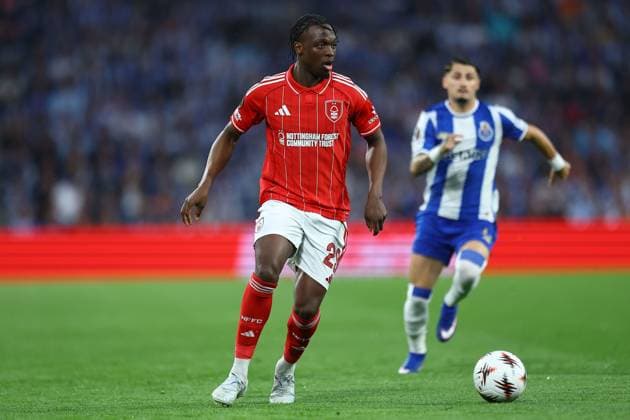Dilane Bakwa of Nottingham Forest Porto v Nottingham Forest, UEFA Europa League, Quarter Final, First Leg, Football, Estadio do Dragao, Porto, Portugal - 09 Apr 2026Porto Estádio do Dragão Portugal EDITORIAL USE ONLY No use with unauthorised audio, video, data, fixture lists, club league logos or live services. Online in-match use limited to 120 images, no video emulation. No use in betting, games or single club league player publications. Copyright: xMichaelxZemanek Shutterstockx 16811864cj