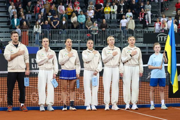 2026.04.10 Gliwice Tenis Billie Jean King Cup mecz kwalifikacyjny Polska - Ukraina N z Elina Svitolina, Marta Kostyuk, Oleksandra Oliynykova, Lyudmyla Kichenok, Nadiia Kichenok, Illya Marchenko Foto Sebastian Sienkiewicz PressFocus 2026.04.10 Gliwice Tennis Billie Jean King Cup Qualifiers Match Poland - Ukraine Elina Svitolina, Marta Kostyuk, Oleksandra Oliynykova, Lyudmyla Kichenok, Nadiia Kichenok, Illya Marchenko Credit: Sebastian Sienkiewicz PressFocus NEWSPIX.PL --- newspix.pl