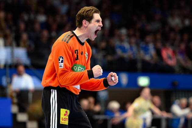 Joel Birlehm (TSV Hannover-Burgdorf, 35) jubel GER, ThSV Eisenach gegen TSV Hannover-Burgdorf, 1. Daikin Handballbundesliga, Handball, 28.Spieltag, Saison 2025 2026, 19.00 Uhr, 10.04.2026 GER, ThSV Eisenach gegen TSV Hannover-Burgdorf, 1. Daikin Handballbundesliga, Handball, 28.Spieltag, Saison 2025 2026, 19.00 Uhr, 10.04.2026 Eisenach Copyright: xEibner-Pressefoto MartinxHerbstx EP_MHT