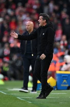 Marco Silva manager of Fulham on the touchline Liverpool v Fulham, Premier League, Football, Anfield, Liverpool, UK - 11 Apr 2026Liverpool Anfield United Kingdom EDITORIAL USE ONLY No use with unauthorised audio, video, data, fixture lists, club league logos or live services. Online in-match use limited to 120 images, no video emulation. No use in betting, games or single club league player publications. Copyright: xAnnaxGowthorpe Shutterstockx 16823590ay