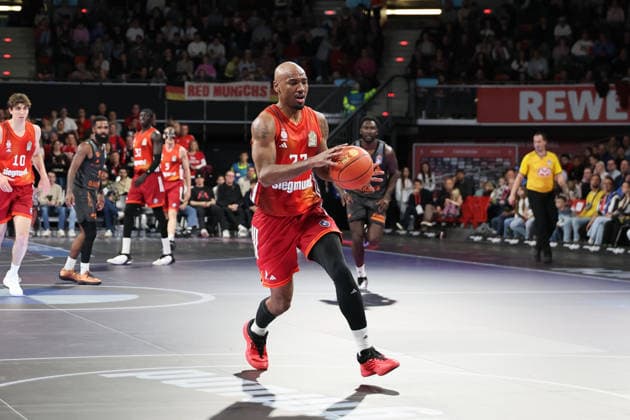 Isiaha Mike (FC Bayern Basketball, 22), GER, FC Bayern Basketball vs. Niners Chemnitz, Basketball, easycredit Basketball Bundesliga, 29. Spieltag, Saison 2025 2026, 12.04.2026, GER, FC Bayern Basketball vs. Niners Chemnitz, Basketball, easycredit Basketball Bundesliga, 29. Spieltag, Saison 2025 2026, 12.04.2026 Muenchen Copyright: xEibner-Pressefoto JennixMaulx EP_JML