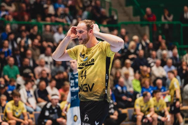 Lenny Rubin (TVB Stuttgart, 44) fasst sich an den Kopf Bergischer HC vs. TVB Stuttgart, Handball, Daikin 1.HBL, 28.Spieltag, Saison 2025 26, 12.04.2026, Bergischer HC vs. TVB Stuttgart, Handball, Daikin 1.HBL, 28.Spieltag, Saison 2025 26, 12.04.2026 Wuppertal Copyright: xEibner-Pressefoto LukasxBaldygax EP_LBA