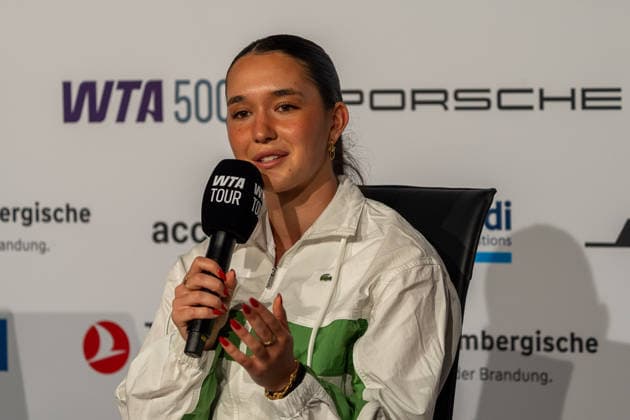 Eva Lys, Pressekonferenz, Tennis, ATP, Tennis Herren Turnier, WTA, Tennis Damen 500, Porsche Tennis Grand-Prix, 13.04.2026, Tennis, ATP-Turnier, WTA 500, Porsche Tennis Grand-Prix, 13.04.2026, Stuttgart Copyright: xEibner-Pressefoto EdwardxCheungx EP_ECG