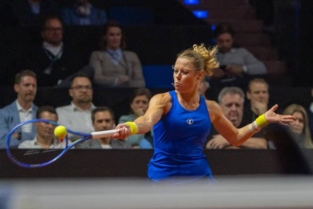Laura Siegemund (GER) im Bild am Ball, GER, Laura Siegemund vs. Wiktorija Tomowa, Tennis, ATP, Tennis Herren Turnier, WTA, Tennis Damen 500, Porsche Tennis Grand-Prix, 13.04.2026, GER, Laura Siegemund vs. Wiktorija Tomowa, Tennis, ATP-Turnier, WTA 500, Porsche Tennis Grand-Prix, 13.04.2026, Stuttgart Copyright: xEibner-Pressefoto EdwardxCheungx EP_ECG