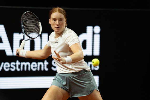 Ella Seidel (GER) am Ball, GER, Elise Mertens vs. Ella Seidel, Tennis, ATP, Tennis Herren Turnier, WTA, Tennis Damen 500, Porsche Tennis Grand-Prix, 14.04.2026, GER, Elise Mertens vs. Ella Seidel, Tennis, ATP-Turnier, WTA 500, Porsche Tennis Grand-Prix, 14.04.2026, Stuttgart Copyright: xEibner-Pressefoto EdwardxCheungx EP_ECG