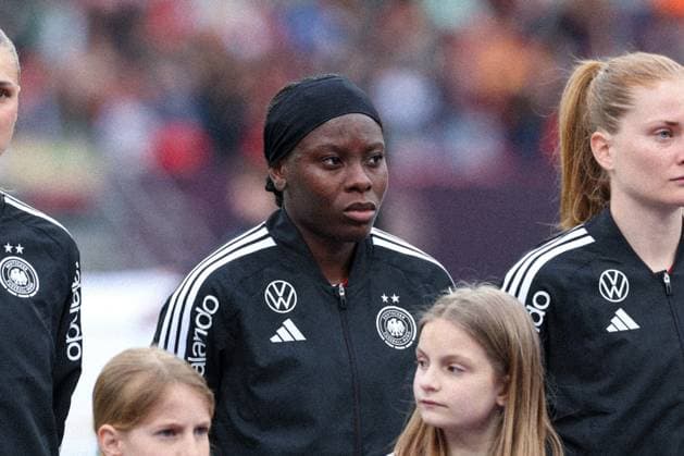 Nicole Anyomi 18 (Deutschland), Deutschland vs. Oesterreich, DFB, Fussball, Frauen, Qualifikation zur Frauen-WM, Gruppenphase, Gruppe D, Spieltag 3 von 6, Saison 2025 26, 14.04.2026 Nuernberg Bayern Deutschland