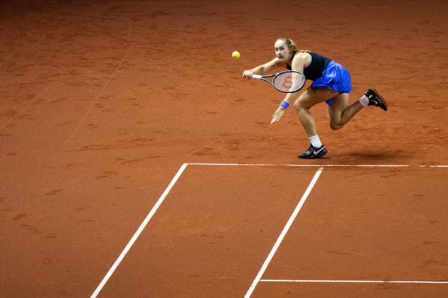 Mirra Andreeva (Russland) im Bild am Ball, Jelena Ostapenko (Lettland) vs Mirra Andreeva (Russland), 1. Runde, GER, Porsche Tennis Grand Prix Stuttgart, WTA, Tennis Damen 500, 15.04.2026 GER, Porsche Tennis Grand Prix Stuttgart, WTA 500, 15.04.2026 Stuttgart Copyright: xEibner-Pressefoto Memmlerx EP_MMR