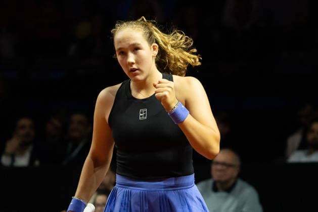 Mirra Andreeva (RUS), Jubel, Emotion, Freude, GER, Jelena Ostapenko vs. Mirra Andreeva, Tennis, ATP, Tennis Herren Turnier, WTA, Tennis Damen 500, Porsche Tennis Grand-Prix, 15.04.2026, GER, Jelena Ostapenko vs. Mirra Andreeva, Tennis, ATP-Turnier, WTA 500, Porsche Tennis Grand-Prix, 15.04.2026, Stuttgart Copyright: xEibner-Pressefoto EdwardxCheungx EP_ECG