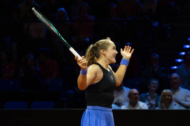 Mirra Andreeva (RUS), Jubel, Emotion, Freude, GER, Jelena Ostapenko vs. Mirra Andreeva, Tennis, ATP, Tennis Herren Turnier, WTA, Tennis Damen 500, Porsche Tennis Grand-Prix, 15.04.2026, GER, Jelena Ostapenko vs. Mirra Andreeva, Tennis, ATP-Turnier, WTA 500, Porsche Tennis Grand-Prix, 15.04.2026, Stuttgart Copyright: xEibner-Pressefoto EdwardxCheungx EP_ECG