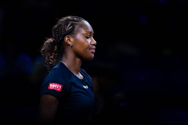 Noma Noha Akugue (Deutschland) im Bild, Alycia Parks (USA) vs Noma Noha Akugue (Deutschland), 1. Runde, GER, Porsche Tennis Grand Prix Stuttgart, WTA, Tennis Damen 500, 15.04.2026 GER, Porsche Tennis Grand Prix Stuttgart, WTA 500, 15.04.2026 Stuttgart Copyright: xEibner-Pressefoto Memmlerx EP_MMR