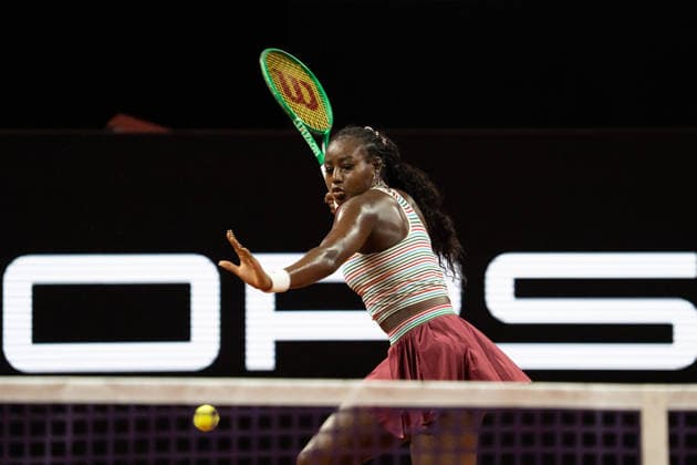 Alycia Parks (USA) im Bild am Ball, Aktion GER, Alycia Parks vs. Mirra Andreeva, Tennis, ATP, Tennis Herren Turnier, WTA, Tennis Damen 500, Porsche Tennis Grand-Prix, 15.04.2026, GER, Alycia Parks vs. Mirra Andreeva, Tennis, ATP-Turnier, WTA 500, Porsche Tennis Grand-Prix, 15.04.2026, Stuttgart Copyright: xEibner-Pressefoto EdwardxCheungx EP_ECG