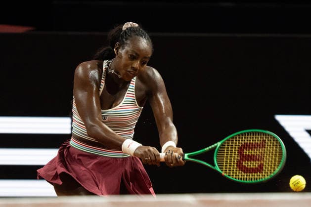 Alycia Parks (USA) im Bild am Ball, Aktion GER, Alycia Parks vs. Mirra Andreeva, Tennis, ATP, Tennis Herren Turnier, WTA, Tennis Damen 500, Porsche Tennis Grand-Prix, 15.04.2026, GER, Alycia Parks vs. Mirra Andreeva, Tennis, ATP-Turnier, WTA 500, Porsche Tennis Grand-Prix, 15.04.2026, Stuttgart Copyright: xEibner-Pressefoto EdwardxCheungx EP_ECG