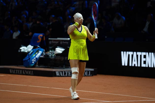 Diana Shnaider (RUS) im Bild, GER, Elena Rybakina vs. Diana Shnaider, Tennis, ATP, Tennis Herren Turnier, WTA, Tennis Damen 500, Porsche Tennis Grand-Prix, 15.04.2026, GER, Elena Rybakina vs. Diana Shnaider, Tennis, ATP-Turnier, WTA 500, Porsche Tennis Grand-Prix, 15.04.2026, Stuttgart Copyright: xEibner-Pressefoto EdwardxCheungx EP_ECG