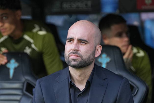 Spanien, Fussball, UEFA Europa League, Viertelfinale, Rückspiel, 2025 2026, RC Celta de Vigo vs. SC Freiburg, 16.04.2026, Estadio Balaidos, Vigo, Claudio Giraldez Claudio Giraldez (RC Celta de Vigo, Cheftrainer), Portrait, Porträt Vigo Estadio Balaidos Galicien, Pontevedra Spanien Copyright: xArnexAmbergx