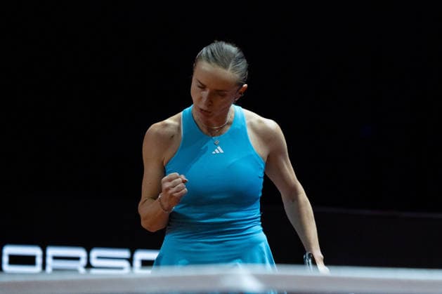 Elina Svitolina (UKR), Freude, Emotion, Jubel, Geste, GER, Linda Noskova vs. Elina Svitolina, Tennis, ATP, Tennis Herren Turnier, WTA, Tennis Damen 500, Porsche Tennis Grand-Prix, Viertelfinale, 15.04.2026, GER, Linda Noskova vs. Elina Svitolina, Tennis, ATP-Turnier, WTA 500, Porsche Tennis Grand-Prix, Viertelfinale, 15.04.2026, Stuttgart Copyright: xEibner-Pressefoto EdwardxCheungx EP_ECG