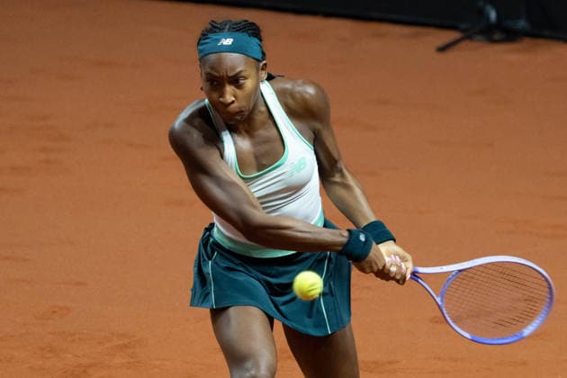 Coco Gauff (USA) im Bild am Ball, Aktion, GER, Karolina Muchova vs. Coco Gauff, Tennis, ATP, Tennis Herren Turnier, WTA, Tennis Damen 500, Porsche Tennis Grand-Prix, Viertelfinale, 15.04.2026, GER, Karolina Muchova vs. Coco Gauff, Tennis, ATP-Turnier, WTA 500, Porsche Tennis Grand-Prix, Viertelfinale, 15.04.2026, Stuttgart Copyright: xEibner-Pressefoto EdwardxCheungx EP_ECG