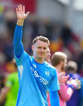 Man of the match Fulham goalkeeper Bernd Leno at full time Brentford v Fulham, Premier League, Football, Gtech Community Stadium, London, UK - 18 Apr 2026London Gtech Community Stadium United Kingdom EDITORIAL USE ONLY No use with unauthorised audio, video, data, fixture lists, club league logos or live services. Online in-match use limited to 120 images, no video emulation. No use in betting, games or single club league player publications. Copyright: xJavierxGarcia Shutterstockx 16832102bj