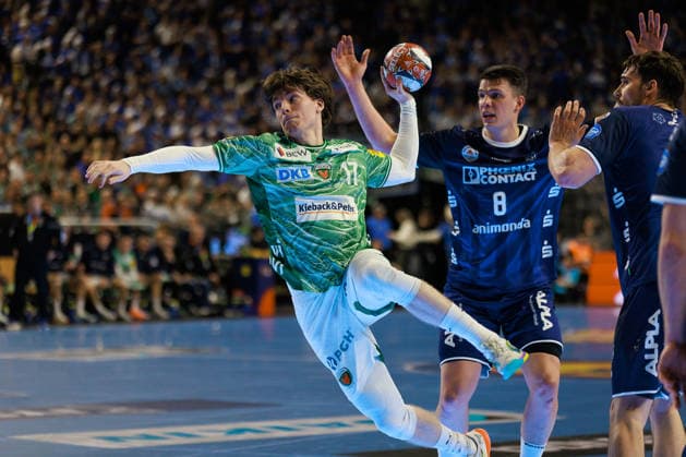 Nils LICHTLEIN (Fuechse Berlin, 17) erzielt ein Tor, Aktion, Torwurf GER, TBV Lemgo Lippe vs. Fuechse Berlin, Handball, DHB Pokal, Halbfinale, Spielzeit 2025 2026, 18.04.2026, GER, TBV Lemgo Lippe vs. Fuechse Berlin, Handball, DHB Pokal, Halbfinale, Spielzeit 2025 2026, 18.04.2026, Koeln Copyright: xEibnerxPressefoto OliverxSchmidtx EP_OST