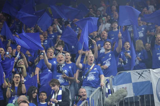 GER, Lanxess Arena Koeln, HBL, LIDL FINAL4, Men, 2. Halbfinale: bergischer HC vs. SC Magdeburg 19.04.2026, Lanxess Arena , Koeln , GER, Lanxess Arena Koeln, HBL, LIDL FINAL4, Men, 2. Halbfinale: bergischer HC vs. SC Magdeburg, im Bild: Fans BHC