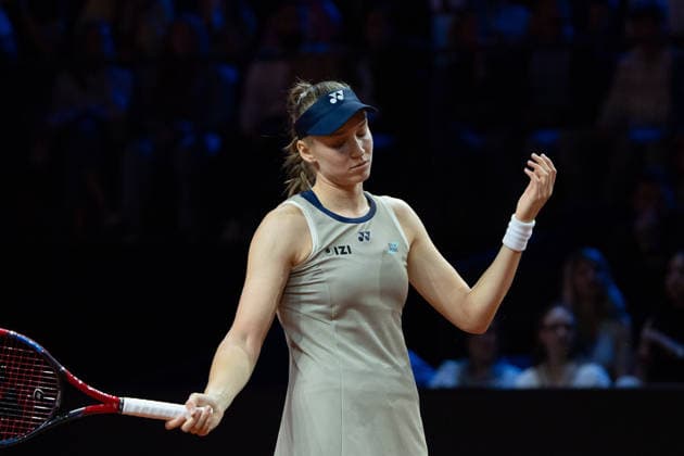 Elena Rybakina (KAZ) im Bild enttäuscht, GER, Elena Rybakina vs. Karolina Muchova, Tennis, ATP, Tennis Herren Turnier, WTA, Tennis Damen 500, Porsche Tennis Grand-Prix, Finale, 19.04.2026, GER, Elena Rybakina vs. Karolina Muchova, Tennis, ATP-Turnier, WTA 500, Porsche Tennis Grand-Prix, Finale, 19.04.2026, Stuttgart Copyright: xEibner-Pressefoto EdwardxCheungx EP_ECG