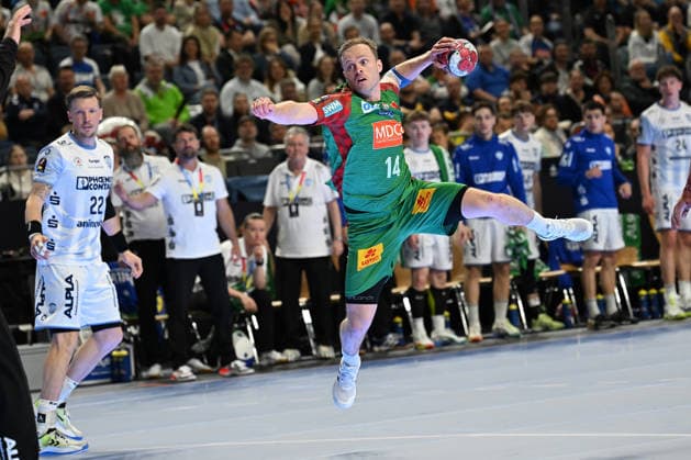 GER, Lanxess Arena Koeln, HBL, LIDL FINAL4, Men, Spiel um Platz 3, TBV Lemgo Lippe vs. SC Magdeburg 19.04.2026, Lanxess Arena , Koeln , GER, Lanxess Arena Koeln, HBL, LIDL FINAL4, Men, Spiel um Platz 3, TBV Lemgo Lippe vs. SC Magdeburg , im Bild: Omar Ingi Magnusson (SC Magdeburg 14), wirft auf s Tor