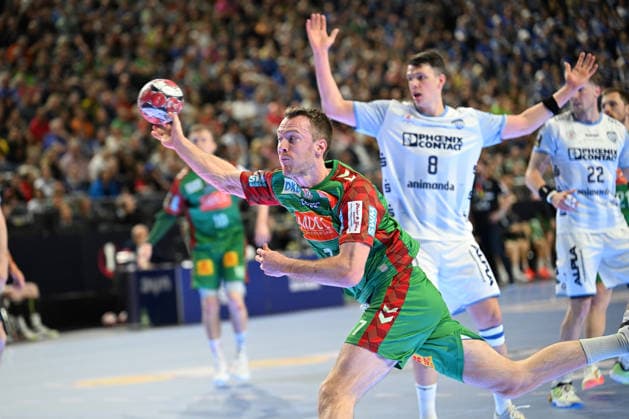 GER, Lanxess Arena Koeln, HBL, LIDL FINAL4, Men, Spiel um Platz 3, TBV Lemgo Lippe vs. SC Magdeburg 19.04.2026, Lanxess Arena , Koeln , GER, Lanxess Arena Koeln, HBL, LIDL FINAL4, Men, Spiel um Platz 3, TBV Lemgo Lippe vs. SC Magdeburg , im Bild: Felix Claar (SC Magdeburg 7), wirft auf s Tor