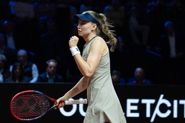 Elena Rybakina (KAZ) jubelt nach dem Sieg im Finale, Jubel, Freude, Emotion, Geste, GER, Elena Rybakina vs. Karolina Muchova, Tennis, ATP, Tennis Herren Turnier, WTA, Tennis Damen 500, Porsche Tennis Grand-Prix, Finale, 19.04.2026, GER, Elena Rybakina vs. Karolina Muchova, Tennis, ATP-Turnier, WTA 500, Porsche Tennis Grand-Prix, Finale, 19.04.2026, Stuttgart Copyright: xEibner-Pressefoto EdwardxCheungx EP_ECG