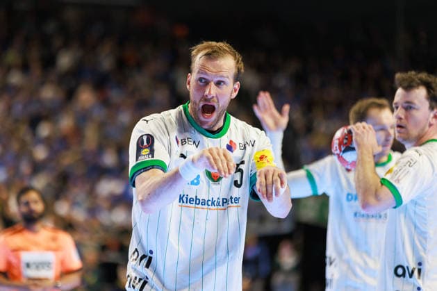Max DARJ (Fuechse Berlin, 05) Geste, gestikuliert, gibt Anweisungen, Aktion GER, Fuechse Berlin vs. Bergischer HC, Handball, DHB-Pokal, LIDL Final4, Finale, Spielzeit 2025 2026, 19.04.2026, GER, Fuechse Berlin vs. Bergischer HC, Handball, DHB-Pokal, LIDL Final4, Finale, Spielzeit 2025 2026, 19.04.2026, Koeln Copyright: xEibnerxPressefoto OliverxSchmidtx EP_OST